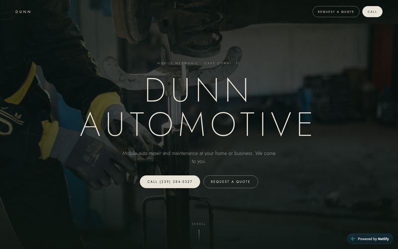 Dunn Automotive sample website